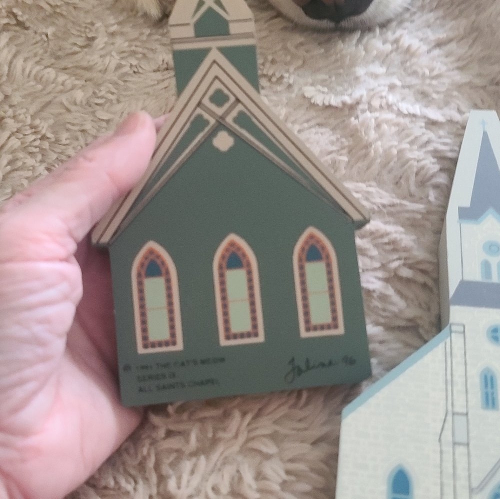 Cat's Meow Decorative Wooden Church Set Of 3 - Picture 7 of 11